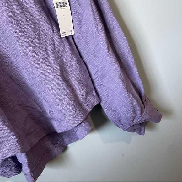 NWT ANTHROPOLOGIE Pilcro Ruffled Henley Top size small lavender - Picture 8 of 16